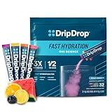 DripDrop Hydration - Bold Variety Pack - Electrolyte Drink Mix Single Serve Hydration Powder Packets - Watermelon, Berry, Lemon, Orange | Non-GMO, Gluten Free, Vegan | 32 Sticks