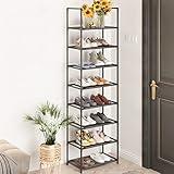 Z&L HOUSE 8 Tier Shoe Rack Narrow, Sturdy Shoe Rack Tall Store 16-20 Pairs of Shoes, Stackable Shoe Shelf for Closet Entryway to Increase The Use of Space