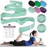 [NEW 2023] TECEUM Stretching Strap for Yoga & Physical Therapy – 10 Loops – Choice of materials & colors – Non-elastic Leg Stretch Out Straps for Stretching, Exercising, Pilates, Post-injury