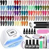 JODSONE Gel Nail Polish Kit with U V Light 32 Colors Gel Polish Nail Kit Soak Off Gel Nail Set Manicure Tools Nail Gel Kit Gifts for Women