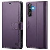 FLIPALM for Samsung Galaxy S24 Plus/S24+ Wallet Case with RFID Blocking Credit Card Holder, PU Leather Flip Kickstand Protective Shockproof Cover Women Men for Samsung S24Plus Phone case(Purple)