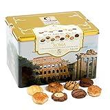 Matilde Vicenzi Roma Cookie Tin - Italian Pastries & Bakery Cookies in Individually Wrapped Trays - Bakery Dessert Gifts - Puff Pastry, Assorted Cookies in Italian Design Gift Tin 32oz (907g)