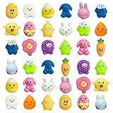 Jofan 36 PCS Easter Mochi Squishy Toys Stress Relief Squishies for Kids Boys Girls Toddlers Easter Basket Stuffers Egg Fillers Gifts Party Favors