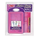 Melissa & Doug Fashion Design Art Activity Kit - 9 Double-Sided Rubbing Plates, 4 Pencils, Crayon - Travel Toys for Kids Ages 5+