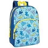 Trail maker 15 Inch Kids Backpacks for Preschool, Kindergarten, Elementary School Boys and Girls with Padded Straps (Smiling Sharks)