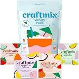 Craftmix Variety Pack, Makes 12 Drinks, Skinny Cocktail Mixers, Mocktails Non-Alcoholic Drinks - Made With Real Fruit - Vegan Low-Carb, Low-Sugar, Non-GMO, Dairy Free, Gluten Free, Easy to Mix