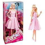 Barbie The Movie Doll, Margot Robbie as, Collectible Doll Wearing Pink & White Gingham Dress with Daisy Chain Necklace