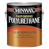 Minwax Fast Drying Polyurethane Protective Wood Finish, Clear Semi-Gloss, 1 Gallon