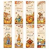 YoeeJob 48 Pcs Cute Fall Bookmarks Bulk for Book Lovers, Book Markers for Women/Men/Kids, Personalized Bookmark in Autumn/Thanksgiving, Ideal Birthday/Holiday Gift for You Friend