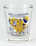 Bosnia and Herzegovina Landmarks and Icons Collage Shot Glass