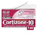 Cortizone 10 Maximum Strength Feminine Itch Cream, 1% Hydrocortisone, 1 oz.