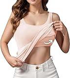 My Orders one Day delivery Items Prime Built in Bra Tank Tops for Women Cotton Padding Adjustable Spaghetti Strap Camisole Plus Size 2024 Summer Tops Beige