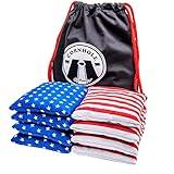 GoSports Official Regulation Cornhole Bean Bags Set (8 All Weather Bags) - America Stars and Stripes