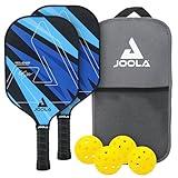 JOOLA Ben Johns Pickleball Set - Made with Reinforced Fiberglass and Honeycomb Polypropylene - Includes 2 Paddles, 4 Balls, and JOOLA Pickleball Bag