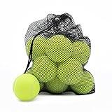 Magicorange Tennis Balls, 12 Pack Advanced Training Tennis Balls Practice Balls, Pet Dog Playing Balls, Come with Mesh Bag for Easy Transport, Good for Beginner Training Ball (Green)