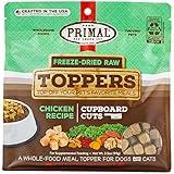 Primal Dog Food Toppers & Cat Food Toppers, Cupboard Cuts, Grain Free Meal Mixers with Probiotics, Raw Freeze Dried Dog Treats & Cat Treats, Great for Training (Chicken, 3.5 oz)