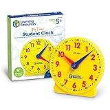 Learning Resources Big Time Student Clock, Teaching & Demonstration Clock, Develops Time and Early Math Skills, Ages 5+, Clock for Learning, 12 Hour,Back to School Gifts