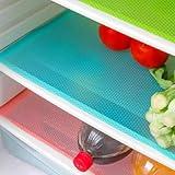 Aiosscd 7 PCS Shelf Mats Refrigerator Liners Washable Refrigerator Pads Fridge Mats Drawer Placemats Home Kitchen Gadgets Accessories Organization for Top Freezer(2green+2pink+3blue)