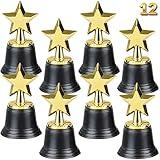 Bedwina Star Trophy Award - Pack Of 12 Bulk - 4.5 Inch Gold Award Trophies For Kids Choice Awards, Prizes For Adults, Winner Competitions, Sports Events, Party Decorations, Teachers And Party Favors