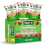 That’s it. Crunchables Fruit Snacks for Kids 100% Organic Apple, Deliciously Healthy and Light, Plant-Based,Non-Gmo, Gluten Free, USDA Approved Snacks 24 Packs (8.5 g)