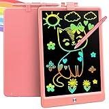 11 Inch LCD Writing Tablet Toys for 3 4 5 6 7 8 Year Old Boys Girls Gifts, Colorful Drawing Board Writing Doodle Pad, Portable Scribbler Boards Educational Toys Gifts for Kids Learning (Pink)