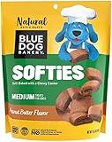 Blue Dog Bakery Natural Dog Treats, Softies, Peanut Butter Flavor, 16.2oz Bag, 1 Bag