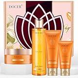 DOCER Gifts for Women, Birthday Gifts for Women 4-Piece Passion Tango Spa Gift Baskets, Body and Bath Works with Body Wash/Lotion Body/Hand Cream, Holiday Birthday Teacher Appreciation Gifts for Her