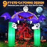 Irrantan 9 FT Halloween Inflatables Decoration Demon Outdoor Halloween Decorations with Red Fire Light Eyes Blow up Decor for Yard Lawn Patio Garden