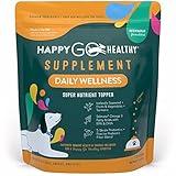 Happy Go Healthy Daily Wellness Supplements for Dogs | Probiotic & Prebiotic Benefits with Fish Oil & Seaweed to Keep Your Dog Beaming All Day Long | All Breeds and Sizes | 120 Count