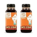 Date Syrup by Date Lady 12 Ounce Squeeze Bottles | (2-Pack) | Organic, Vegan, Paleo, Gluten-free & Kosher | Sugar Substitute | More Nutrition Than Maple Syrup or Honey