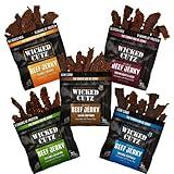 Beef Jerky Variety Pack & Jerky Gift Basket for Men | Tender, Flavorful, Easy to Chew, Premium Craft Jerky w/up to 36g Protein Per Bag, High Protein, Low Carb, Healthy Snack for Adults (5 Bags)