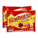 Spangler Candy Starburst Filled Lollipops 7.6 Oz Bag - 2 pack, Pink, Yellow, Orange, Red, 7.6 Ounce (Pack of 2)