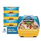 Wild Planet Ready-To-Eat Wild Tuna Pasta Salad With Organic Red Peppers, Tomatoes & Green Olives, Tuna Salad, 5.6oz, Pack Of 4