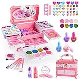 Kids Makeup Kit for Girl 66Pcs Girl Makeup Kits, Kids Washable Makeup Girls Toys Real Girl Makeup Sets for Kid Children Little Girls Makeup Kit Brithday for Girls 3 6 8 10 12 Year Old