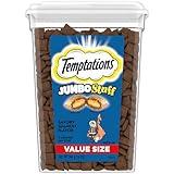 Temptations Jumbo Stuff Crunchy and Soft Cat Treats Savory Salmon Flavor, 14 oz. Tub