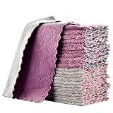 Small Reusable Cleaning Cloths, 6 x 10 inch, Super Absorbent Multipurpose Dish Cloths, for Furniture Rags, Kitchen Cloths, Tableware Quick-Drying Towels，Kitchen Towels Dish Towels, (11PCS)