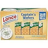 Lance Sandwich Crackers, Captain's Wafers Cream Cheese and Chives, 20 Packs, 6 Sandwiches Each