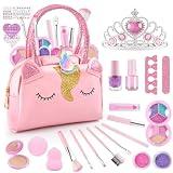 Kids Makeup Kit for Girls: Pink ToToo Washable 27 Pcs Little Girls Cosmetic Set - Real Make Up Kit - Birthday & Christmas & Party Toys Gift for Girls Aged 3 4 5 6 7 8 9 10 11 12 Years Old