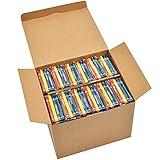 Madisi Crayons Bulk Pack, Regular Size, 4 Colors, cellophane 250 Packs, 1000 Count