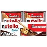 Nutella & GO! Bulk 12 Pack, Hazelnut and Cocoa Spread with Breadsticks, Snack Cups, 1.8 oz Each