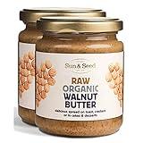 Sun & Seed - Raw Organic Nut Butter Spreads - Gluten-Free and Keto Friendly - Ultra Nutritious (250g) (Walnut Butter)