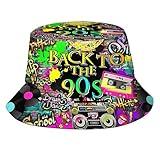 Fashion Retro 80s 90s Bucket Hat for Men Women Packable Sun Cap Rave Party Outfit Accessories Fisherman Hat…