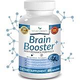 40-in-1 Brain Booster Supplement For Focus, Memory, Clarity, Energy | Advanced Vitamins Plus eBook | For Men & Women, Cognitive Function Nootropic Support with DMAE, Brain Health Formula | 60 Capsules