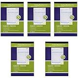 5 Pack Large Sales Order Book Receipt Invoice Duplicate Carbonless 50 Sets 5.9/16" X 8"7/16