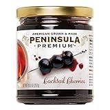 Peninsula Premium Cocktail Cherries | Award Winning | Deep Burgundy-Red | Silky Smooth, Rich Syrup | Luxe Fruit Forward, Sweet-Tart Flavor | Gourmet | American Grown & Made | 10.5 Ounce