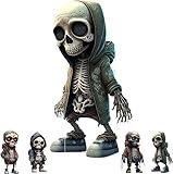 KUNIJIWA Cool Skeleton Decor, Cute Skeleton Figurines-Fun and Unique Skeleton Ornaments Decor Collectibles for Statue Collectors and Lovers