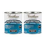 Varathane 200041H-2PK Water-Based Ultimate Polyurethane, Quart, Gloss Finish, 2 Pack