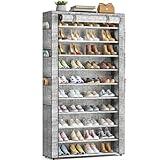 OYREL Shoe Rack 10Tier Large Capacity 50-56Pairs Beautiful Tall Shoe Shelf Free Standing Storage Cabinet Entryway Closet