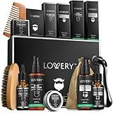 Beard Grooming Kit, Christmas Gifts for Men, Beard Kit Set with Beard Oil, Balm, Wash, Brush, Comb & More, Mens Gifts for Dad Him Boyfriend Husband Man, Stocking Stuffers for Men, Birthday Gifts