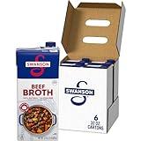 Swanson 100% Natural Beef Broth, 32 oz Carton (6 Pack)